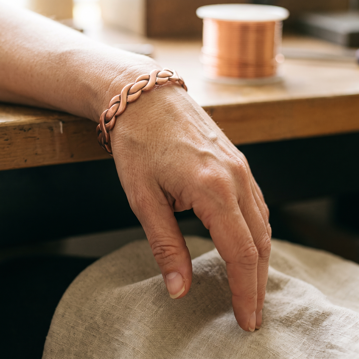 Nora's Loom Copper Bracelet