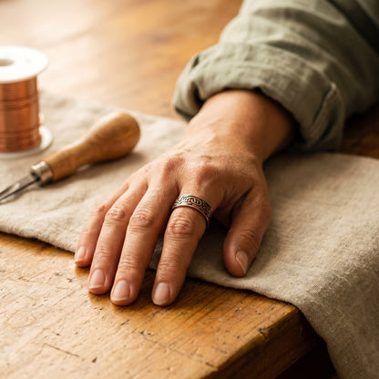 Nora's Burr Copper Ring