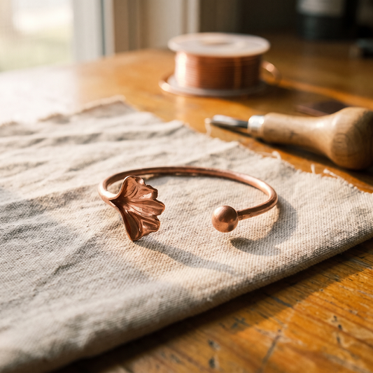 Nora's Shell Copper Bracelet